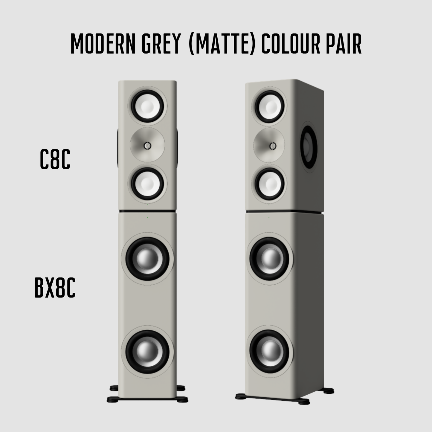 AsciLab C8C / BX8C Cardioid Active Speakers and Bass Stand (Pair) PREORDER