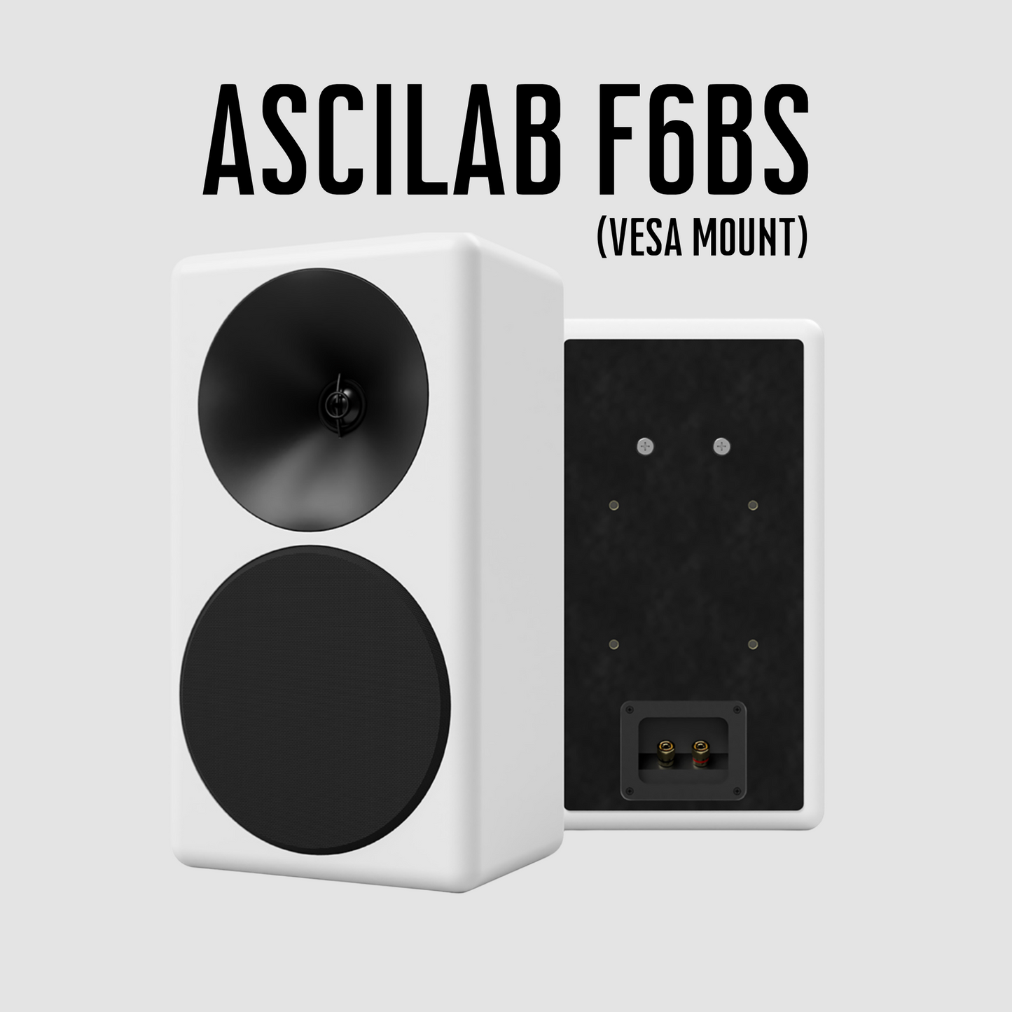 AsciLab F6Bs Mounted Passive Bookshelf Speakers (Pair)
