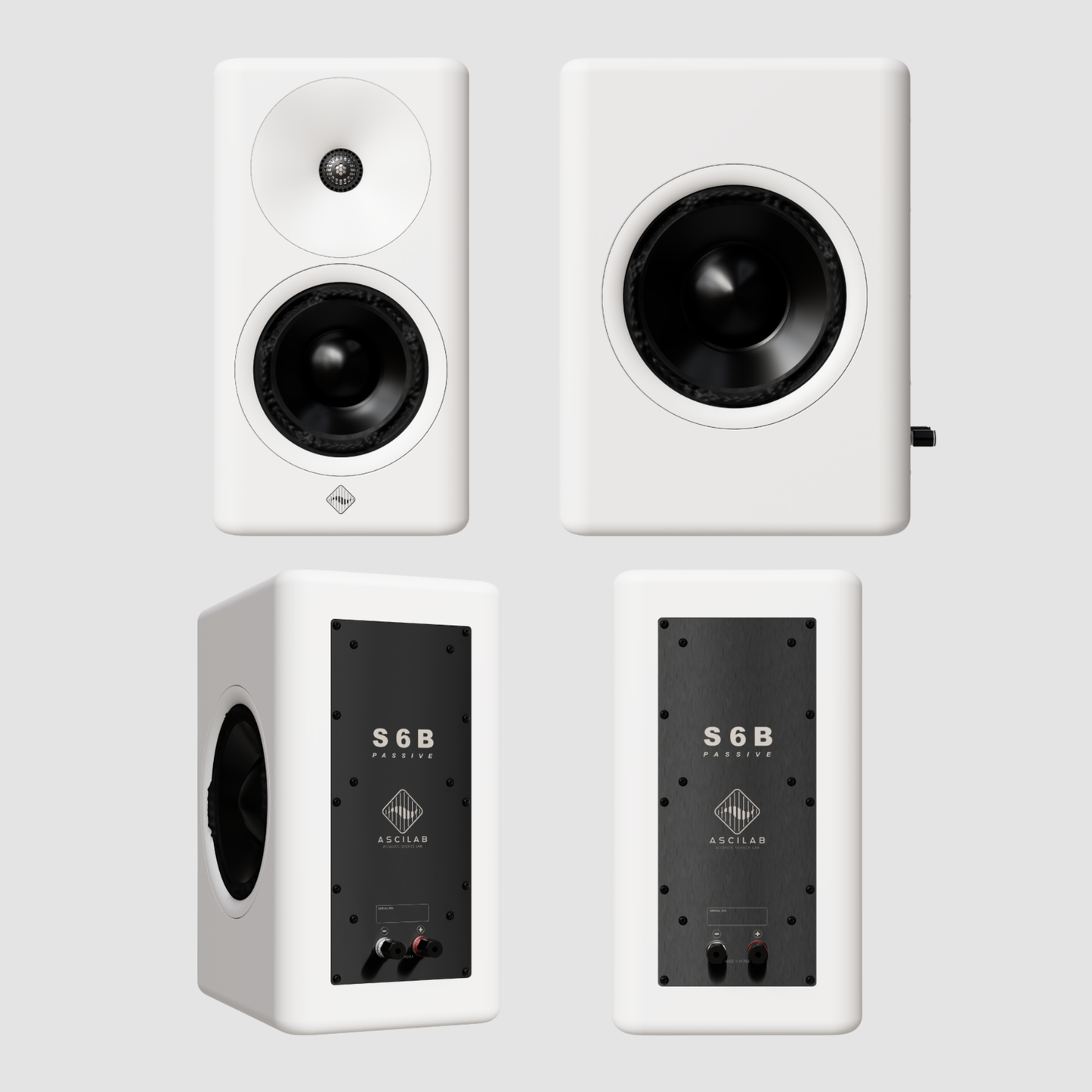 AsciLab S6B Passive Bookshelf Speakers (Pair)