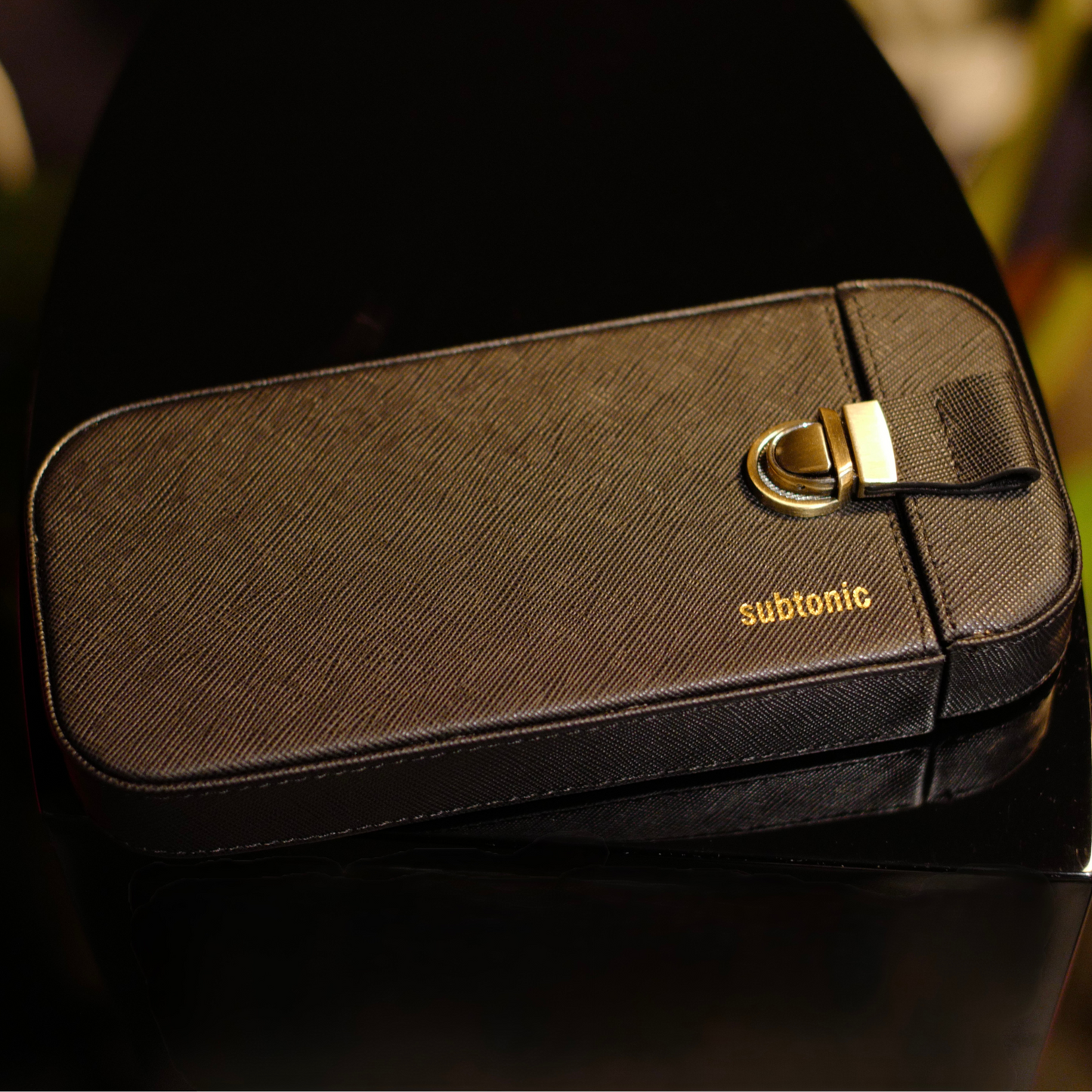 Subtonic Eartip Leather Case with 3D Printed Insert