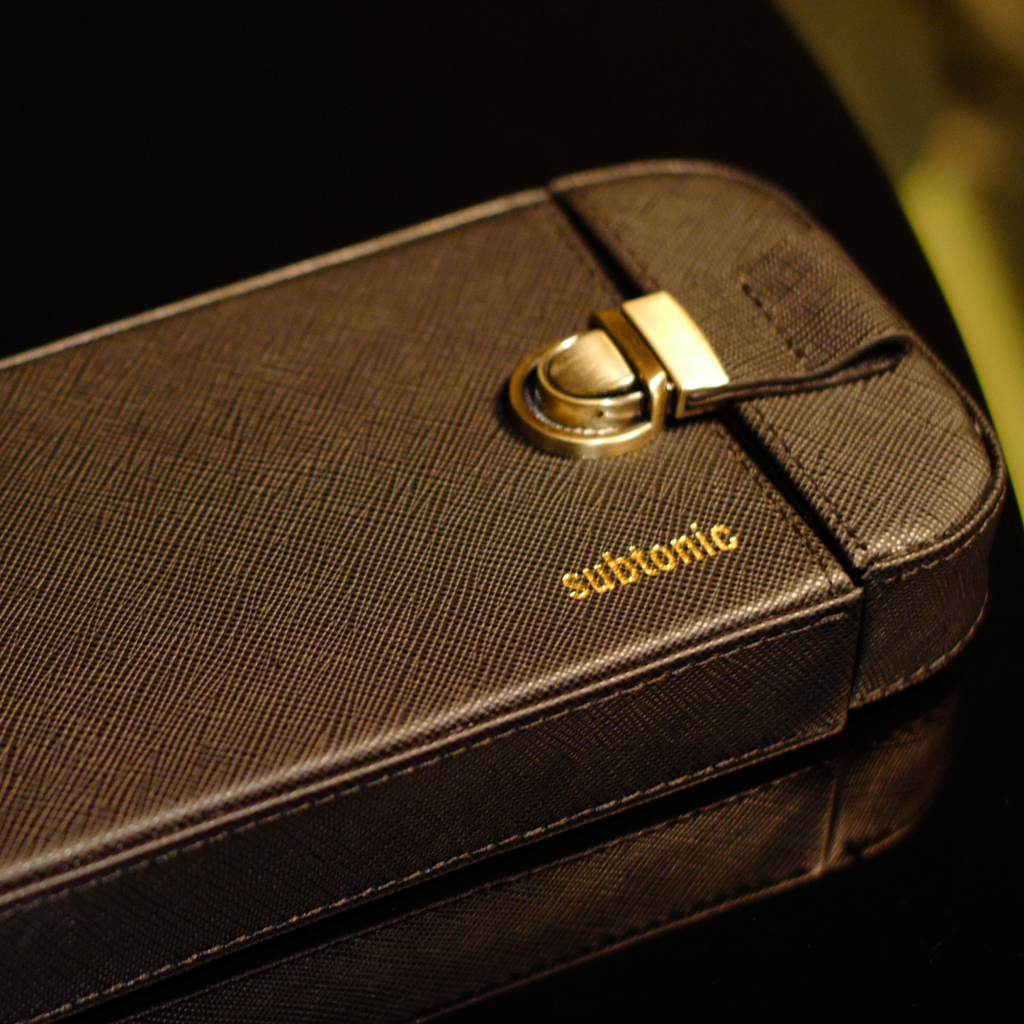 Subtonic Eartip Leather Case with 3D Printed Insert