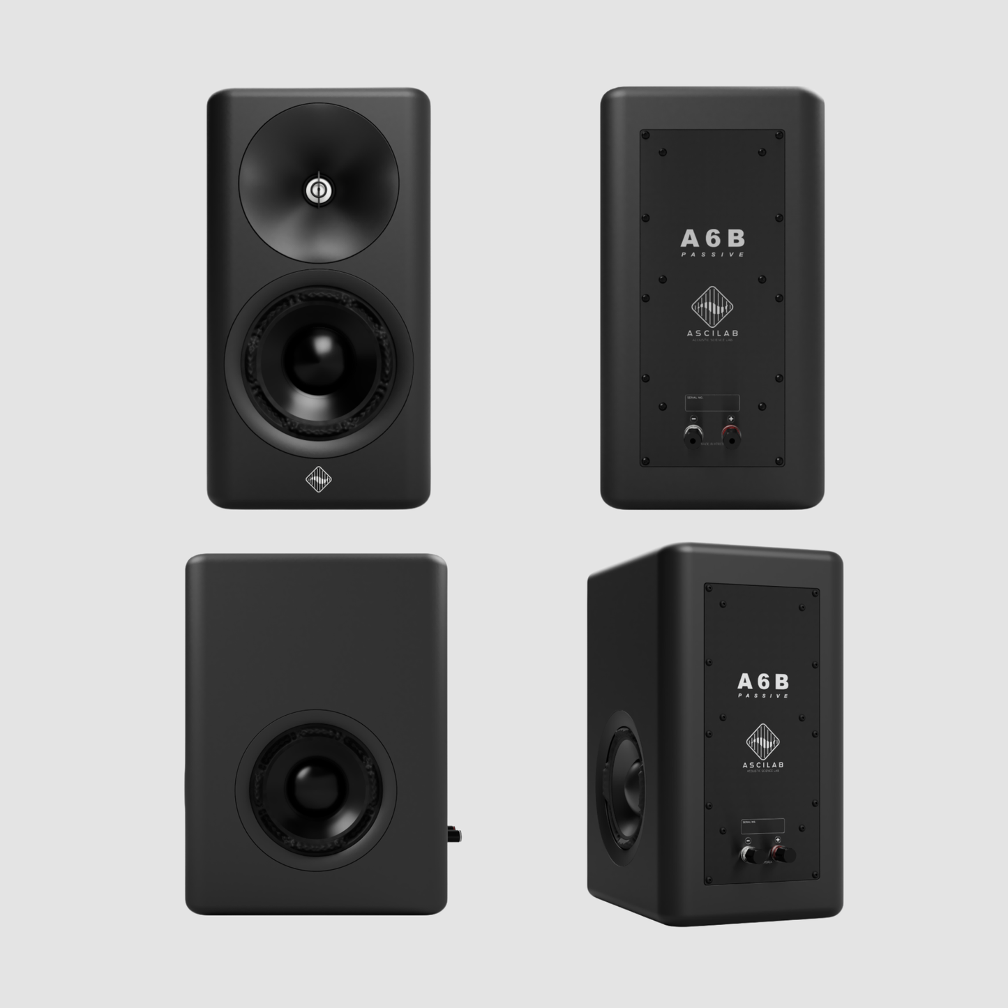 AsciLab A6B Passive Bookshelf Speakers (Pair)