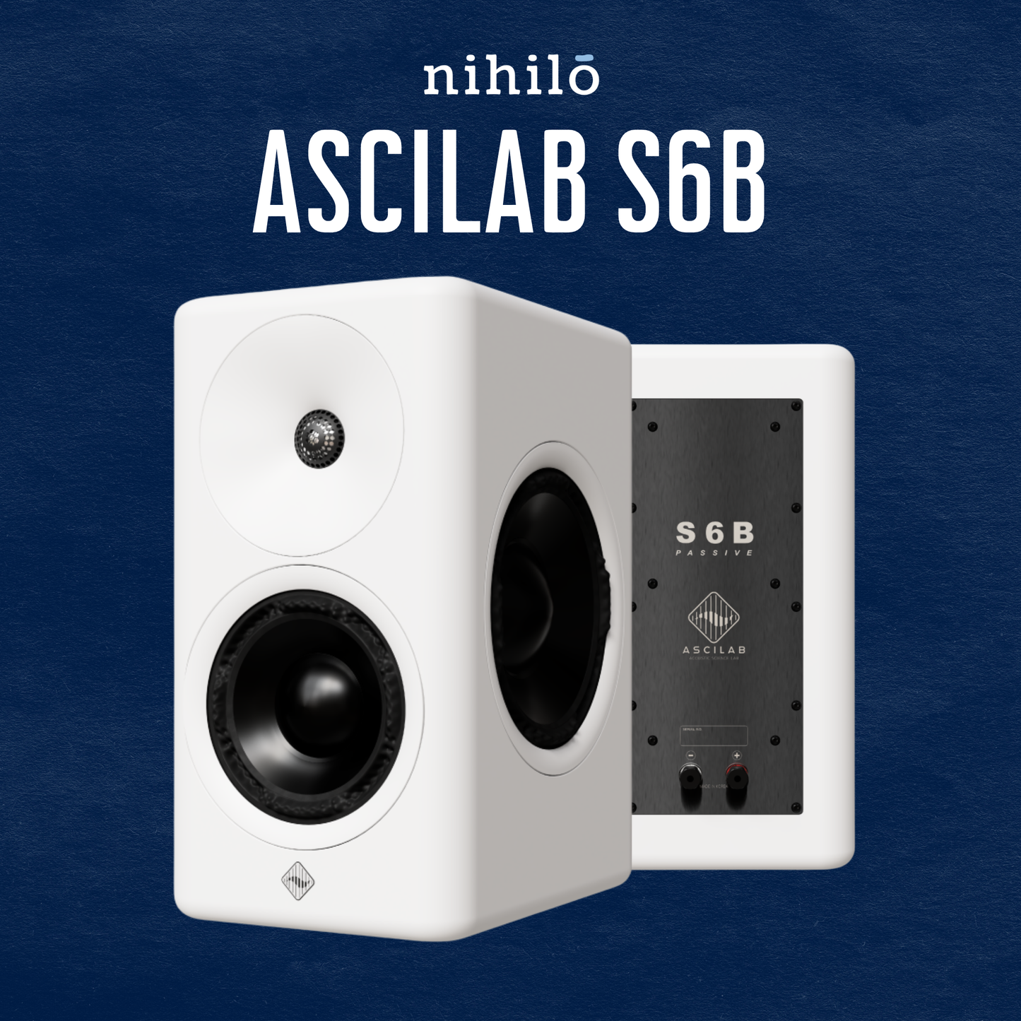 AsciLab S6B Passive Bookshelf Speakers (Pair)